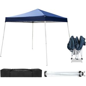 Outvita Canopy 10'x10' Pop Up Commercial Instant Gazebo Tent, Waterproof & UV Protection Canopy Tent with Slant Legs for Party Wedding Birthday BBQ Events