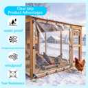 Clear Tarps 7x14ft 14Mil Heavy Duty Waterproof Cover with Grommets Tear-Resistant Reinforced Edges Greenhouse Plant Protection Patio Porch Chicken coop Cover