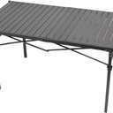 WILDROOTS Folding Camping Black Table with Carry Bag, Roll Up 4-6 People Portable Camp Square Tables for Picnic, Cooking, Beach, Travel, BBQ (XL