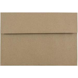 JAM PAPER A8 Premium Invitation Envelopes - 5 1/2 x 8 1/8 - Brown Kraft Paper Bag - 50/Pack