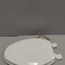 HIGHCRAFT Premium Elongated Toilet Seat with Adjustable Hinges & Quick Removal Mechanism - Molded Wood Toilet Seat - Fits Standard Elongated Toilets - Oval Seat in White