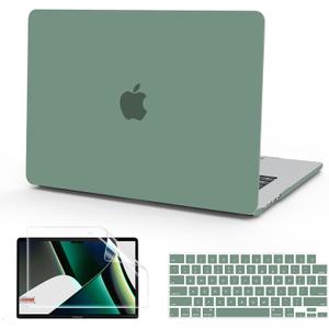 B BELK Compatible with MacBook Pro 14 inch Case 2026-2021 M5 M4 M3 M2 M1 A3427 A3426 A3112 A3185 A3401 A2918 A2992 A2779 A2442, Plastic Hard Shell Case+Keyboard Cover+Screen Protector, Midnight Green