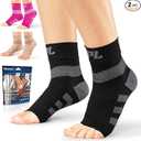 POWERLIX Ankle Orthopedic Brace Plantar Fasciitis Socks for Neuropathy (Pair) for Arthritis, Plantar Fasciitis, Tendinitis, XL
