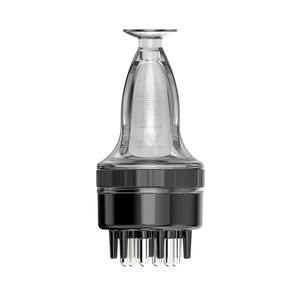 Scalp and Hair Growth Massager Comb with Applicator Bottle for Essential Oils, Serums, and Follicle Care Treatment (Black)