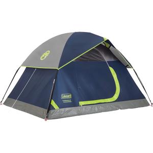 Coleman Sundome Camping Tent with Rainfly, 2/3/4/6 Person Tent Sets Up in 10 Mins, Weatherproof Shelter for Camping, Festivals, Backyard, Sleepovers, & More (Contains PFAS, Navy Blue)