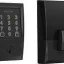 Schlage Encode Smart WiFi Deadbolt Lock for Front Door - Keyless Entry with App or Touchscreen - Works with Alexa, Hey Google, & Airbnb - Create Codes for Guests - Matte Black