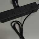 CCCEI Standing Desk Clamp Power Strip with 15 Outlets, Black Desktop Edge Mount Surge Protector Outlet, Fast Charging USB-A and 65W USB-C Ports, 6 FT Flat Plug, Black Fit 1.6 inch Table Top