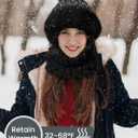 Hat and Scarf Set for Women - One Piece Hat Beanie Winter Face Mask for Women/Men, Warmer Beanie Neck Scarf Ski Snow Hats (Black)