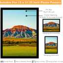 Wood 15x21.25 Puzzle Frame Black for Wall Hanging, 15 x 21.25 Picture Frame Poster Photo Frame for Wall Horizontally or Vertically, Black, 1 Pack