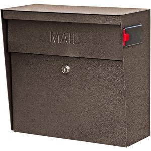 Mail Boss 7164 Metro, Bronze High Capacity Wall Mounted Locking Security Mailbox