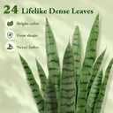 3FT Artificial Snake Plant Potted 2 Pack Fake Sansevieria Indoor Outdoor