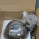 Modern Glass Pendant Light 20cm/25cm  Handcrafted Bubble Glass Globe with Golden Holder  E26 Ceiling Hanging Lamp for Kitchen Island,Dining Room,Bedroom,Caf,Bar  Smoky Grey Lampshade (20cm) (Gray)