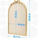 OWLKELA Cork Board, 24.6 x 15.7 Inch, Gold Framed, 24" x 36"