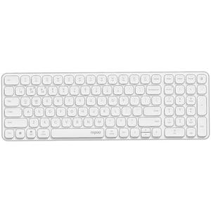 Rapoo E9350L Multi-Device Wireless Keyboard, Blade-Series E9350L 99-Key Ultra-Thin Keyboard, Support 4 Devices, Low-Profile, Quiet, USB-C, Rechargeable, Al-Alloy Frame, for Windows/Mac/Linux/Chrome