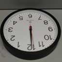 AKCISOT Atomic 10 Inch Wall Clock Analog Clocks for Indoor Kitchen, Battery Operated Clock for Bedroom Office Classroom Living Room, (Black)