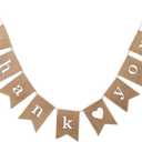 Jute Hessian Burlap thank you Banner Rustic Wedding Party Bunting