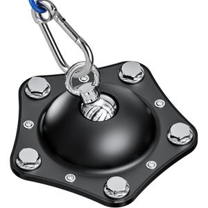 Dog Tie Out Stake for Outside Camping, 360Swivel Dog Run -No Tangle,Heavy Dog Stakes for Outside,Dog Runner Can Hold Up to 150 LBS Dogs,Suitable for Any Dog Tie Out Cable or Yard Leash (black)