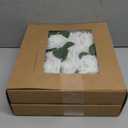 Ling's moment Artificial Flowers 50Pcs White Roses Decor w/Stems,3" Real Touch DIY Foam Floral for Wedding Bouquet/Centerpieces, Outdoors Party Backdrop, Room/Table, and Garden/Pot Decorations