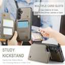 Vinich for Samsung Galaxy S25 Wallet Case with Card Holder, RFID Blocking Credit Slots Kickstand Shockproof Phone Cover Fit for Galaxy S25 6.2" Gray