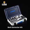 toolant 46pcs Impact Bolt Extractor Kit, Bolt & Nut Remover Socket Tool Kit, Stripped Bolt Extractor for Damaged Screws and Bolts
