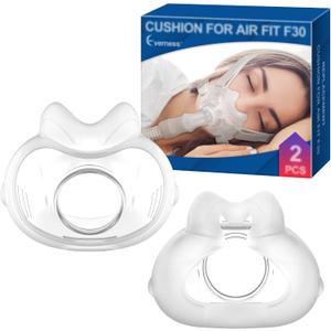 2 Packs Full Face CPAP Mask Cushion (M) for ResMed Airfit F30, Highlights Minimal Contact & Leak-Free Seal, Compatible with Original F30 Frame - F30 Mask Medium Accessories - Only Cushion Included