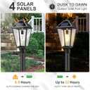 Solar Post Light Outdoor, 20'' Vintage Farmhouse Lamp Post with Remote Control & LED, Weatherproof Aluminum Pier Mount Light for Gate Yard Driveway, No Wiring Column Lamp, Large