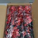 6 Pcs Graduation Table Centerpieces, Red and Black Graduation Table Decorations 2026 Metallic Foil Spray Grad Tabletop Centerpiece Star Burst Glitter Graduate Cap Class of 2026 Graduation Party Favors
