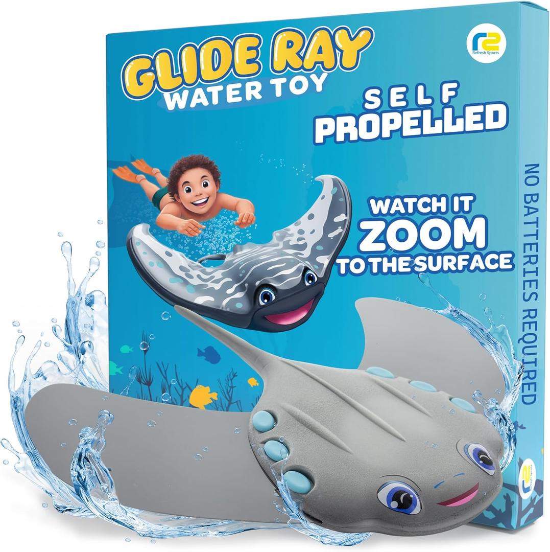 Swimming Pool Toys for Kids: Stingray Pool Torpedo Swim Toy Self-Propelled Water Toy Glides Underwater Best Water Games & Outdoor Gifts for Boys & Girls Diving Toys For Kids Ages 5 6 7 8 9 10 +