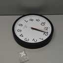 AKCISOT Atomic 10 Inch Wall Clock Analog Clocks for Indoor Kitchen, Battery Operated Clock for Bedroom Office Classroom Living Room(Black)