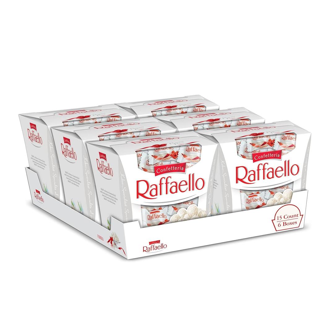 Raffaello, Bulk 6 Pack, 15 Count, Premium Gourmet White Almond, Cream and Coconut, 5.3 oz Each By MAR 15, 2026