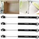 DerBlue 4-Pack 10inch 100N/25lb Gas Struts for Cabinets - Professional Cabinet Shocks and Gas Struts
