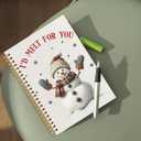 WUCHJ Christmas Snowman Notebook, Christmas Winter Snowman Journal Gifts for Women, Id Melt For You Xmas Holiday Spiral Notebook Journal for Note Taking, 5.5x8.3 Inch