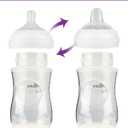 Straw Cup Conversion Nipple for Philips Avent Natural Baby Bottle, My Grippy Spout Sippy Cup and Natural Trainer Sippy Cup,Leak-Proof,Fast Flow Soft Silicone Straw Top Nipples,6m+,4 Count