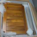 TEAKMAMA 20" Teak Shower Bench Waterproof Wooden Chair for Inside Use, Teak Shower Stool with Shelf for Bathroom, Durable Bath Bench for Elderly, Assembly Required