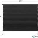 Dulepax RV Blinds - Pleated Shades, 32" W x 24" L Black RV Window Shades for Camper, Travel Trailers, Motorhome's Window