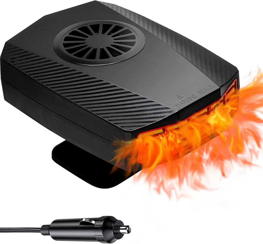Portable Car Heater 12V & Defroster - 180W Windshield Defogger, Quick Heating, Compatible with All 12V Vehicles