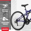Huffy Stone Mountain 26" Mountain Bike with 21-Speeds, Midnight Purple | Fits Riders 60"+, Shimano 21-Speed, Durable Frame, Dual Suspension, Adjustable Saddle, All-Terrain Performance