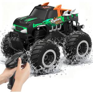 HOMETALL Remote Control Monster Truck Toys - 1:16 Waterproof All Terrain RC Car Fast Remote Control Car with Crashworthy Body, Electric Vehicle Kids Truck Toys for Boys and Girls,Age 6+,Green