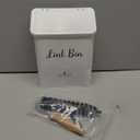 SUBEKYU Magnetic Lint Bin for Laundry Room, Wall Mounted Metal Lint Box Holder Can with Lid for Dryer, Lint Basket for Laundry Room Organization, White