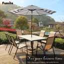 7.5Ft/9Ft Patio Umbrella, UV Protect Pool Umbrella with Heavy Duty Pole,Outdoor Umbrella with Push Botton Tilt & Crank