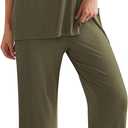 PRETTYGARDEN Women's 2 Piece Lounge Set 2026 Summer Casual Tank Top Wide Leg Pants Matching Travel Outfits Clothes Tracksuit (Green, M)