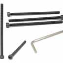 iexcell 5 Pcs M8 x 150mm Thread Pitch 1.25 mm Alloy Steel 12.9 Grade Hex Socket Head Cap Screws Bolts Kit, Black Oxide Finish
