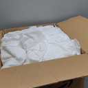 JOLLYVOGUE King Size Comforter Set, White Seersucker 3 Pieces Comforters King Size, Lightweight & Fluffy Bedding Sets King for All Season with 1 Ruffle Comforter and 2 Ruffle Pillowshams