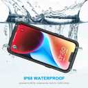 Lanhiem for iPhone 14 Plus Case, IP68 Waterproof Dustproof Shockproof Cases with Built-in Screen Protector, Full Body Protective Phone Case for iPhone 14 Plus -6.7 inch (Black)