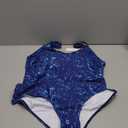 One Piece Swimsuit Women Criss Cross Back Color Block Print Bathing Suits Athletic Modest Swimwear XL