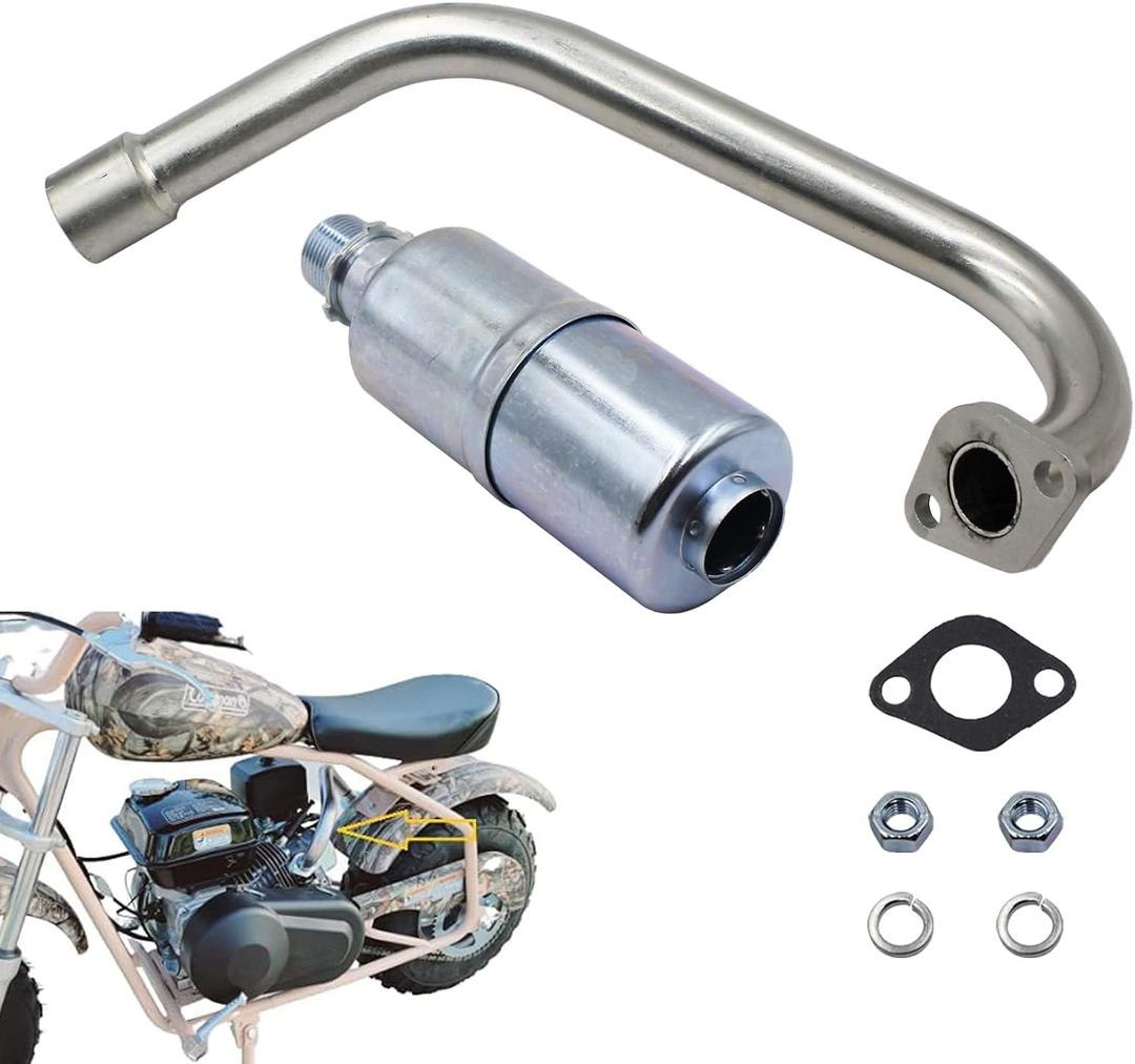 MGWILL Upgraded Exhaust with Muffler for Coleman CT200U BT200X CT200U-EX 196cc/6.5HP Go Kart and Mini Bike