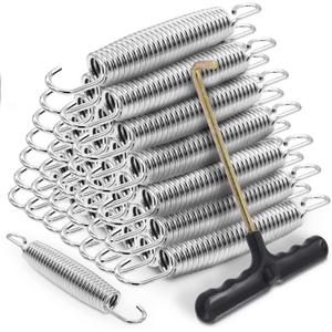 72 Pieces Trampoline Springs Replacement 5.5 Inch with T-Hook Heavy Duty Stainless Steel Trampoline Springs Metal Trampoline Pulling Tool Accessories