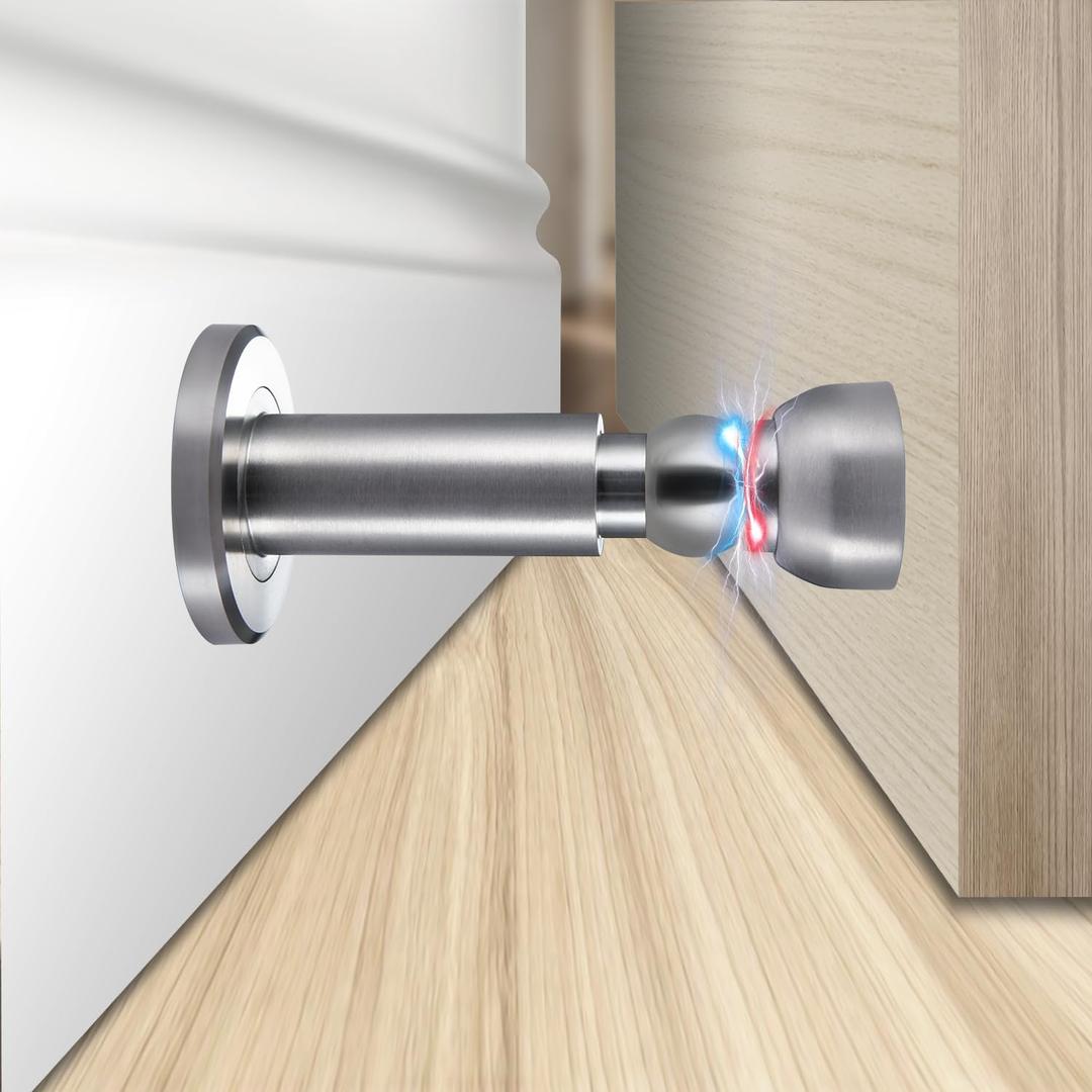 Door Stoppers  Heavy Duty Magnetic Door Stopper for Wall & Bottom of Door  Premium Adjustable Door Stop with Heavy-Duty Windproof Design, Constructed with SUS304 (Stainless Steel-1PCS)
