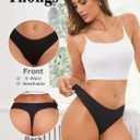 Sth Big Cotton Underwear Women Sexy Breathable Thongs Soft Panties 9 Pack No Size