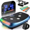 Lifepro Rumblex 4D Curved Vibration Plate Exercise Machine Triple Motor Vibrating Platform Machine with 7 Modes & 60 Speeds Full Body Vibration Plate for Lymphatic Drainage & at Home Workout